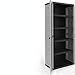 Plastic Freestanding Garage Cabinet Storage Shelves Tools Chest Workshop