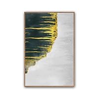 Framed Canvas Wall Art Abstract Color Block Canvas Prints Home Artwork Decoration for Living Room,Bedroom - 16x24 inches