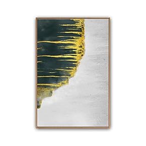 Framed Canvas Wall Art Abstract Color Block Canvas Prints Home Artwork Decoration for Living Room,Bedroom - 16x24 inches