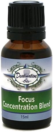 Destination Oils Focus- Essential Oils for Concentration Blend- 15ml- 100% Pure Undiluted