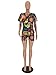 Annystore Short Set Outfit for Women - Casual Sport 2 Piece Short Sleeve Print Top Bodycon Short Pants Set