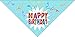 Happy Birthday Dog Bandana - Dog Birthday Scarf Accessory - Great Dog Gift Idea (Medium to Large)