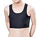 ieasysexy Les Lesbian Tomboy Undershirt Short Chest Binder Vest Bra -Three Rows (XL, Black)