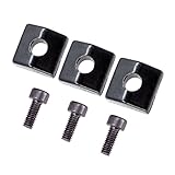 MagiDeal 3 Pieces Electric Guitar Locking Nut Clamp&Screws for Floyd Rose Tremolo Bridge - Black