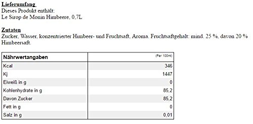 Monin Beeren Set (6 x 0.7l Flaschen: Brombeere, Schwarze Johannisbeere, Erdbeere, Heidelbeere, Himbeere, Cranberry) – Bild 7