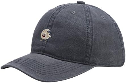 OUOK Hand Deep Gray Washed Dyed Peaked Hat Embroidered Logo Adjustable Dad Cap