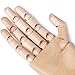 Wooden Sectioned Flexible Posable Articulating Hand 2 Pack Both Left Right Realistic Wood Mannequin Manikin Hand Drawing Sketch DIY Craft Painting Student School Art Supplies Accessories 9.84 Inches