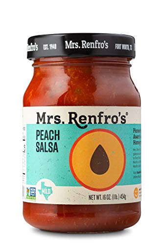 Mrs. Renfro's Peach Salsa, Gluten Free, 16 oz Jar, Pack of 2