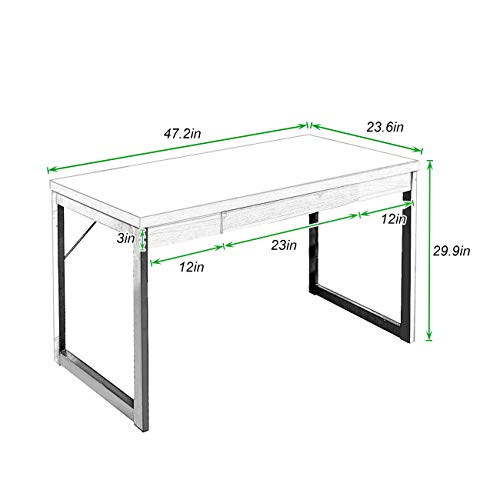 47 inch Computer Desk with Drawer, Soges Sturdy Home Office Writing