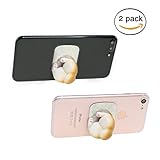 ArunnersTM Cute Corgi Butt Magnetic Cell phone Holders Animal Shape Pet Dog Portable Desktop Phone Mounts Universal Stands Resin Fridge Magnets with 3 Metal Plates - 2 Packs, Yellow