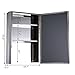 HOMCOM Bathroom Mirrored Cabinet, Vertical 16
