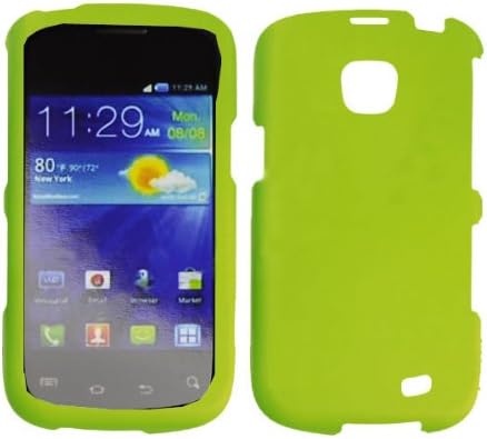 Premium - Samsung illusion i110 Leather Honey Solid Lime Green - Faceplate - Case - Snap On - Perfect Fit Guaranteed