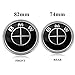 BMW Emblems Hood and Trunk, 82mm + 74mm Black BMW Logo Replacement for ALL Models BMW E46 E30 E36 E34 E38 E39 E60 E65 E90 325i 328i X3 X5 X6 1 3 5 6 7 (74MM+82MM)