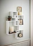 Shelving Solution Intersecting Wall Shelf with 2 Candles - White (Set of 4)