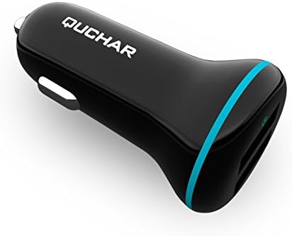 Dual USB Smart Car Charger 5.4A with Quick Charge 3.0 for iPhone 7/6S/6/Plus/5SE/5S/5/5C/4S, IPad, Samsung Galaxy S7/S6/Edge/Note/5/4/S5/Tab/S, LG G5/G4, HTC, Nexus 5X/6P, Keep Your Car Safe