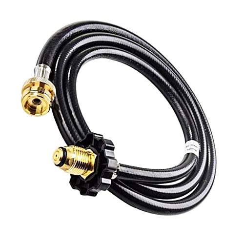 6Ft Propane Hose Connects, High-Pressure Propanes Adapter Hose 1 Lb to 20 Lb Converter Quick-Connect Propane Hoses for Grill, Stove