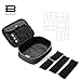 BAGSMART Electronics Travel Organizer Bag for Adaptors, Chargers, iPhone, ipad air, ipad Mini, 9.7'' Ipad Pro, Kindle, Black