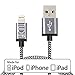 TUDIA 3ft Nylon Braided USB Cable with Lightning Connector [Apple MFi Certified] for iPhone 6/6 Plus / 6S, iPad Air 2 and More (Midnight Gray)