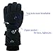 HIGHLOONG Men Waterproof Thinsulate Ski Snowboard Gloves Winter Warm Gloves Black (M,Standard)