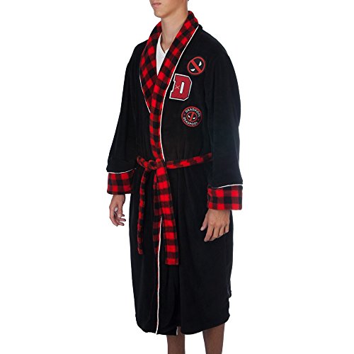 BioWorld Merchandising Marvel Comics Deadpool Plush Robe for men (Small)