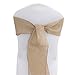 WELMATCH Burlap Hessian Chair Sashes Bows - 100 PCS Natural Banquet Wedding Party Event Decoration Chair Ties (7