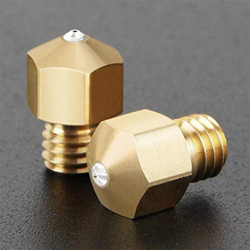 Heitaisi 0.4mm 3D Printer Nozzles, Wear Resistant Extruder Head for MK8 3D Printer, Compatible with PETG ABS PEI PEEK and Other Consumables