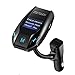 Bluetooth FM Transmitter, Wireless Radio Transmitter Adapter Hands-Free Car Kit Stereo Audio Receiver with with Smart Locator, 2 USB Ports Support AUX Input/ Micro SD Card/ USB Flash Drive