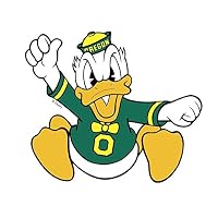 Crazy Discount Oregon Ducks NCAA Vinyl Sticker Decal Outside Inside Using for Laptops Water Bottles Cars Trucks Bumpers Walls, 3" Wide