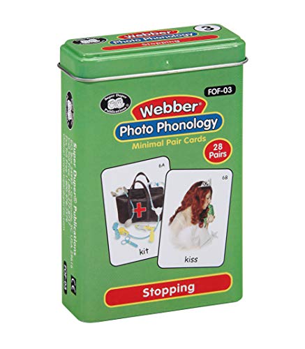 Super Duper Publications Webber Photo Phonology Stopping Minimal Pair Card Deck Educational Learning Resource for Children