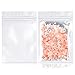 PACA 100 Resealable Smell Proof Bags - White Clear Plastic Foil Metallic Mylar Pouch Bag Airtight Flat Zipper for Food, Candy, Herbs & Spice Storage, (4 x 6)