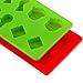 4 Pieces Christmas Silicone Chocolate Molds Set Non Stick Candy Molds Cookies Baking Trays with Christmas Elements Shapes （Red, Light Green）