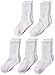 Hanes Ultimate girls 5-pack Crew Ez Sort socks, White, Medium US