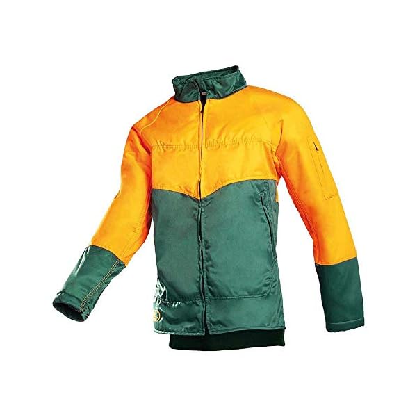 Sioen SI-S-J1SI5 ZP S Forstjacke mit Schutz Gegen Kettensäge, Grün-Orange, S, 5 Stück