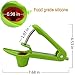 ILamourCar 1 Pack Cherry Pitter, Portable Cherry Core Remover Tool with Food-Grade Silicone Cup, Space-Saving Lock Design and Lengthened Splatter Shield(Green)