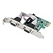 QNINE PCIe 2 Port Serial Expansion Card, PCI Express 1.0 x 1 to Industrial DB9 COM RS232 Converter Adapter Controller for Desktop PC with Low Bracket