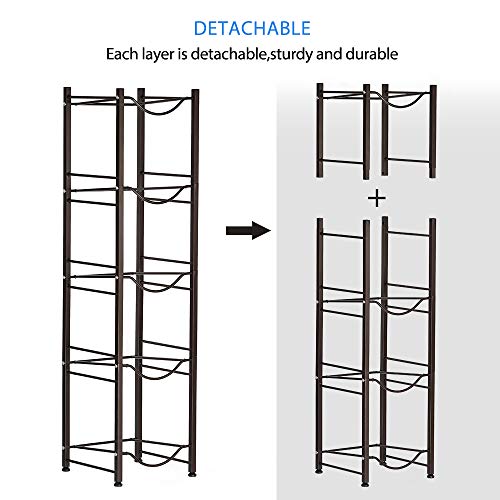 Nandae Water Cooler Jug Rack, 5-Tier Heavy Duty Water Bottle Holder Storage Rack for 5 Gallon Water Dispenser, Save Space