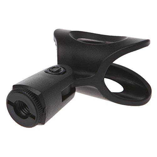 Hacloser Mic Clip Holder Flexible Black Microphone Stand Accessory Plastic Clamp (1)