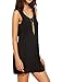 Haola Womens Sleeveless Mini Dresses Backless Tie Black Shift Dress