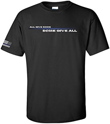 Police Blotter Mens LEO Blue Line Respect T-Shirt XXX-Large Black