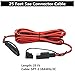 Whrsinlor 25 Foot SAE 2 Pin Quick Disconnect Harness, DC 12V Power Connector Plug Battery Charger SAE Power Extension Cable for Motorcycle, Car, Tractor, 18 AWG Gauge + Dust Cap