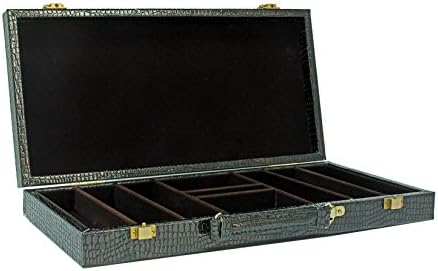 Black lizard carrying case with handle, holds 300 chips and 2 decks of cards