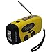 iRonsnow Upgraded Version IS-088U+ Dynamo Solar Hand Crank Self Powered AM/FM/NOAA Weather Radio with LED Flashlight and 1000mAh Emergency Power Bank (Yellow)