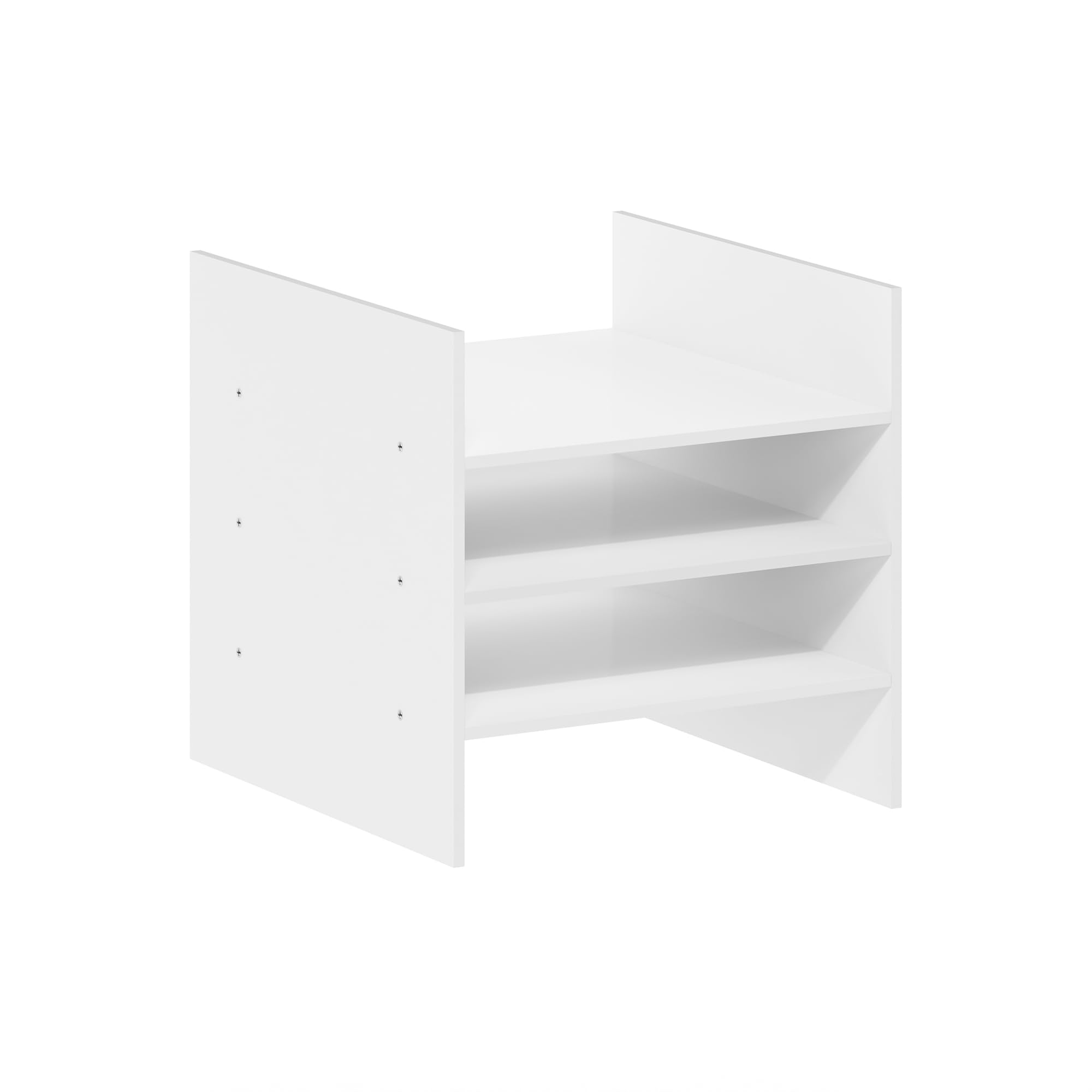 Photo 1 of Furinno Cubicle 3-Shelf File Organizer Cube Insert, White