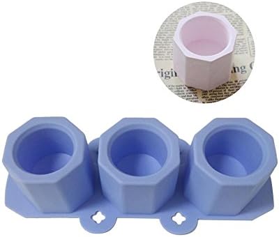 Decaden 3PCS Cement Molds DIY Flower Pot Molds Silicone Concrete Molding Tool Planter Pot Mold