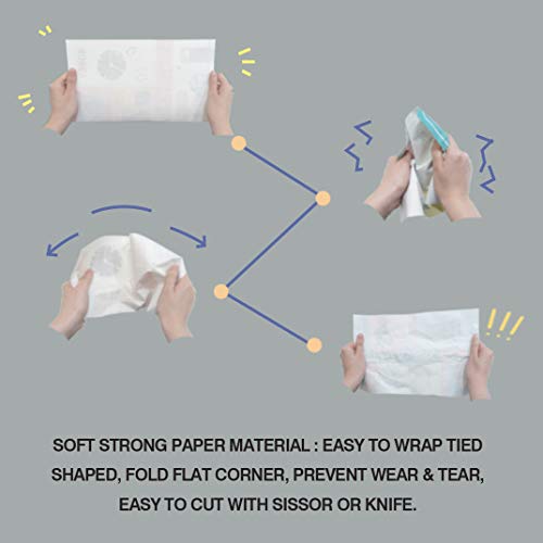 ANZON MORIES Unique Botanic Design Gift Wrapping Paper Ideal for Any Occasion (3 Patterns in 1 Roll of 9 Sheets, 17.5" x 27.5", 3.35 Sq. Ft/Each), Soft Strong 80GSM White Kraft Paper Wrapping Tissue