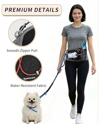 Sportsnew Bum Bag Fanny Pack with Water Bottle Holder, 2L Light Waist Bag, Water-Resistant for Hiking Running Cycling Dog Walking Travel
