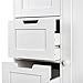 Homfa Bathroom Floor Cabinet, Off White (White)