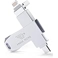 Flash Drive Compatible with iPhone, Android, Laptops & Tablets (USB Types A, Micro B, C & Lighting) (128 GB)
