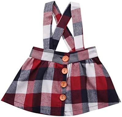 Specialcal Baby Girls Velvet Suspender Skirt Infant Toddler Ruffled Casual Strap Sundress Summer Outfit Clothes