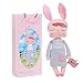 2 Pcs Me Too Sleeping Angela Girl Plush Dress Bunny Rabbit Toys Easter Gifts Dolls 12inch + Gift Bag